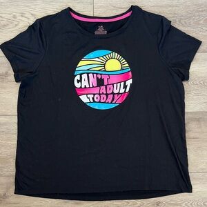 NWOT Sweet Treasures Can’t Adult Today T-shirt L